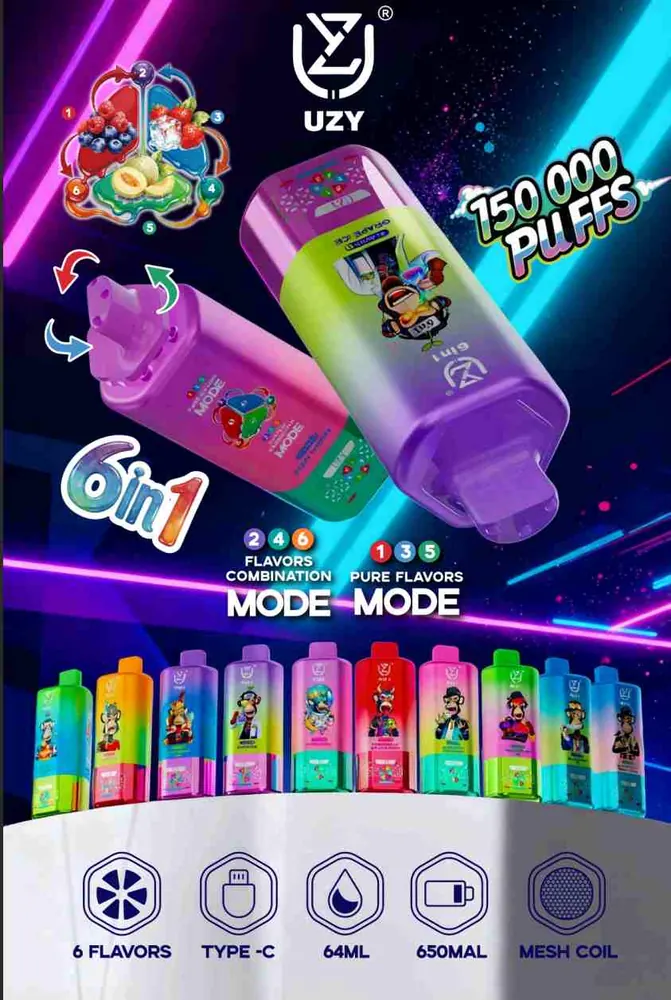 UZY 6 IN 1 
150K
(Six Flavors)