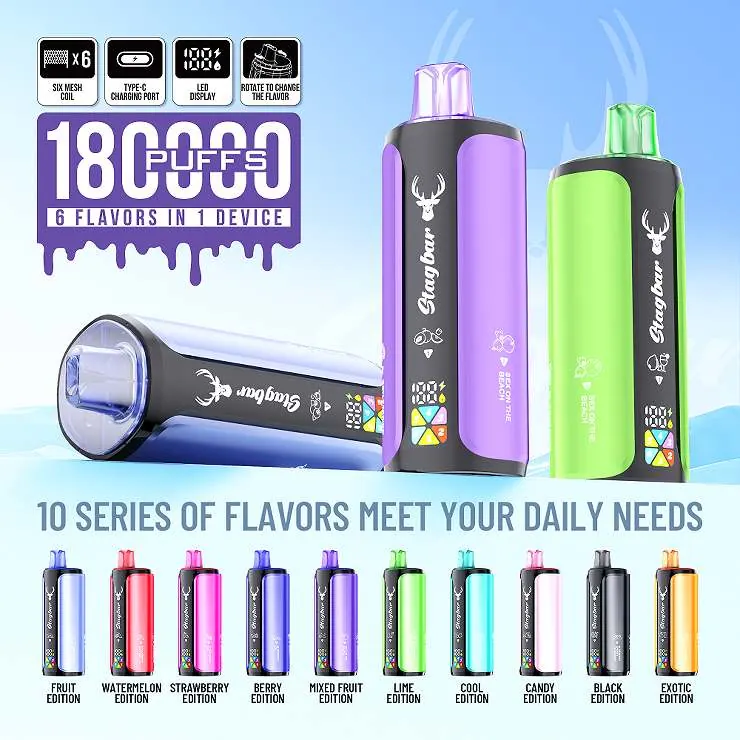 STAG BAR 6 IN 1          (180K Puffs)