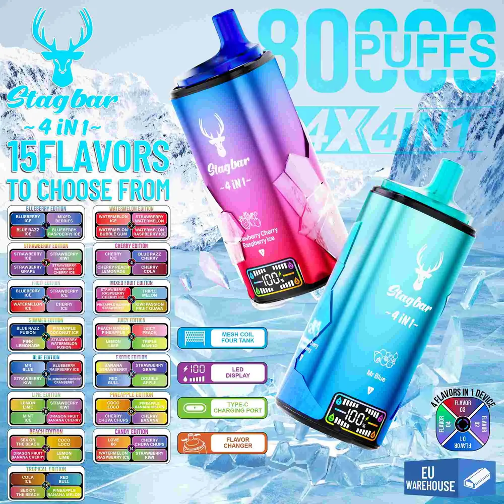 STAG BAR 4 In 1       (80K Puffs)